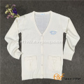 Thin Plain Jersey Embroidery Long-sleeves Cardigan